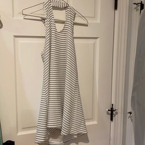 Blue and white dress